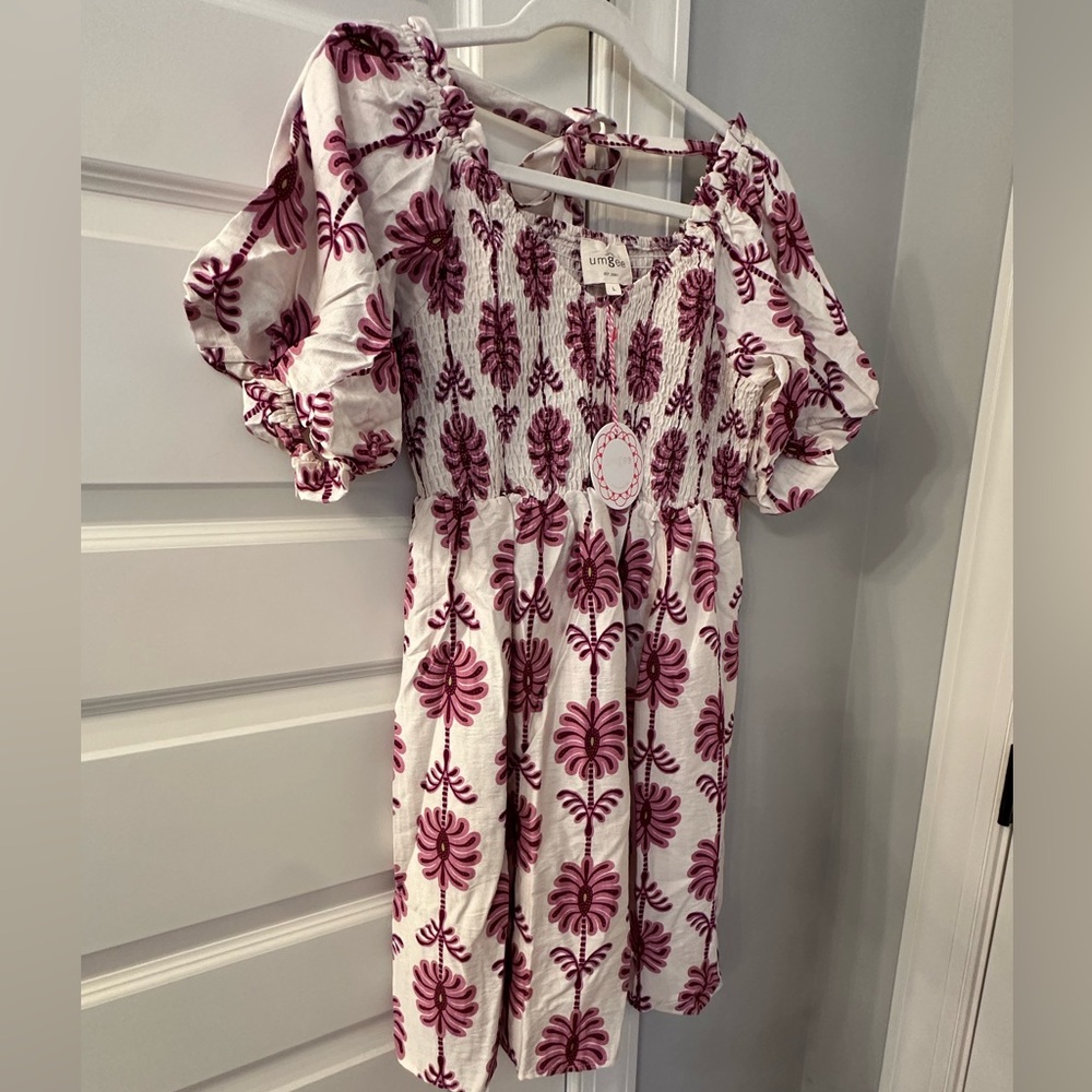 Umgee White and Purple mini dress